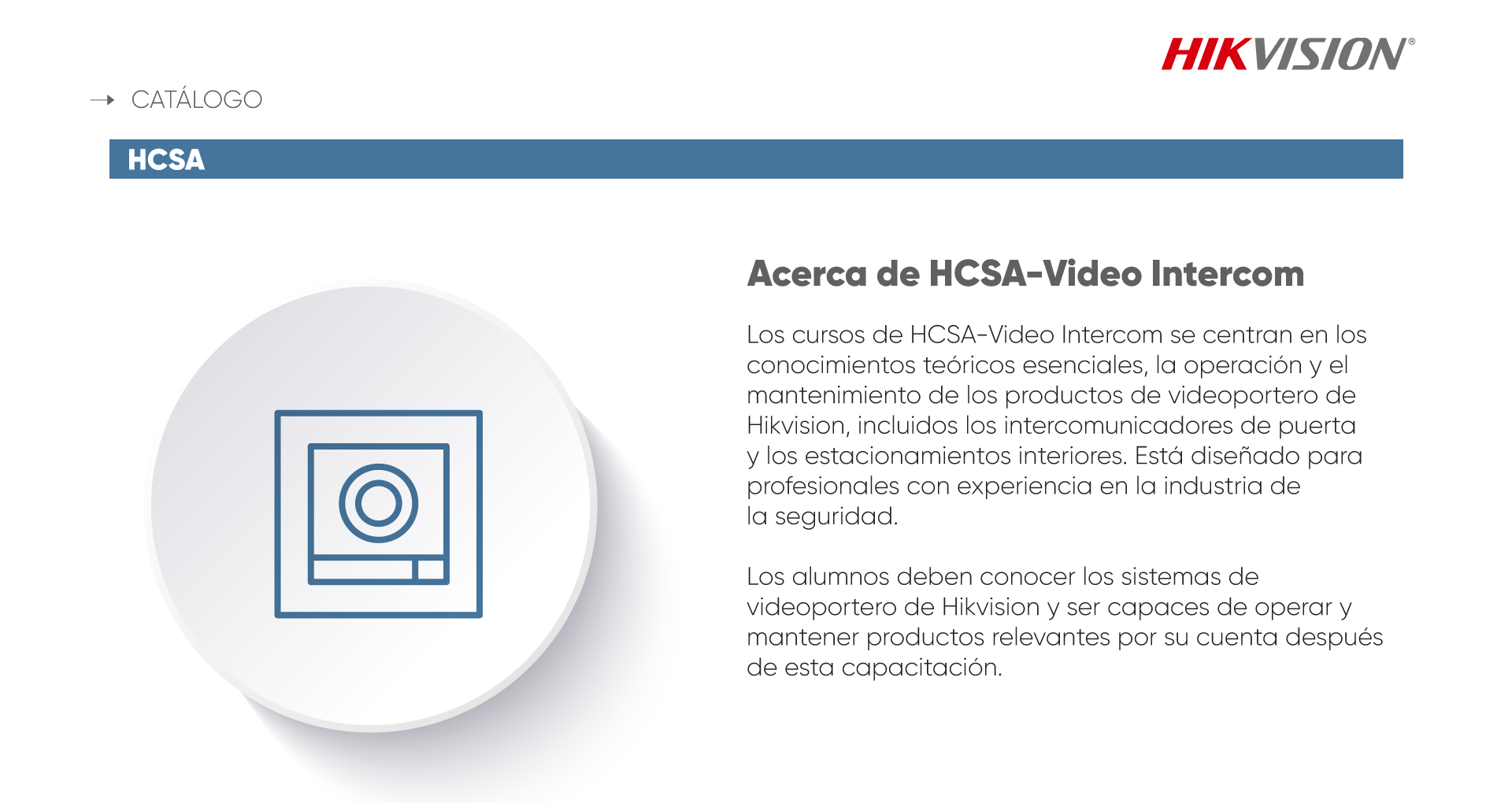 Curso HCSA-Video Intercom