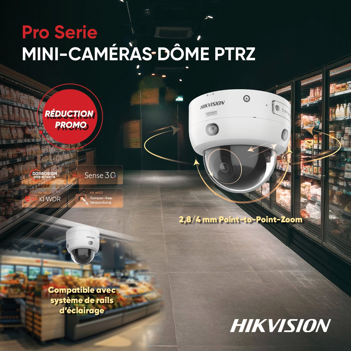 Pro Series Mini PTRZ Dome Cameras Banner v3 FR_1200 x 1200