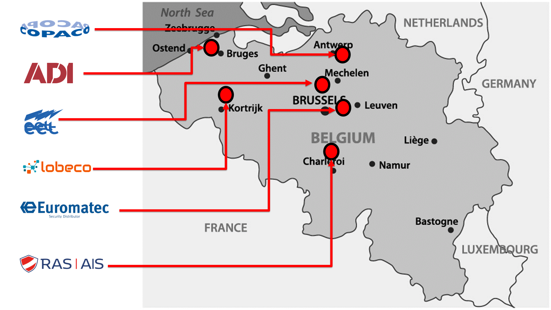 Map Belgium 